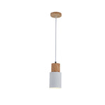 Wooden Base Hanging Colorful Lamp