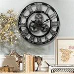 Retro Industrial Wind Gear Wooden Wall Clock