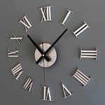 3D Roman Numerals Wall Clock