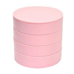 4 Layers Rotating Round Plastic Jewelry Storage Box