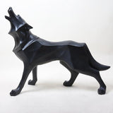 Geometric  Wolf Sculpture