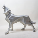 Geometric  Wolf Sculpture