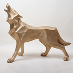 Geometric  Wolf Sculpture