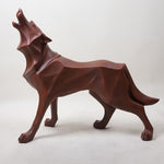 Geometric  Wolf Sculpture