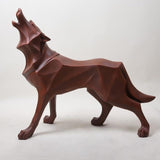 Geometric  Wolf Sculpture