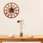 Wooden Round Arabic Numerals Wall Clock