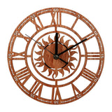 Wooden Round Arabic Numerals Wall Clock