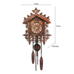 Vintage Wooden Tree House Hanging Wall Clock