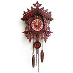 Vintage Wooden Tree House Hanging Wall Clock