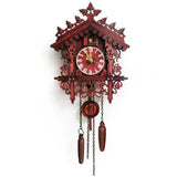 Vintage Wooden Tree House Hanging Wall Clock
