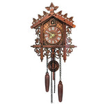 Vintage Wooden Tree House Hanging Wall Clock
