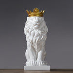 Crown Lion Sculpture Statue