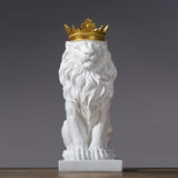 Crown Lion Sculpture Statue