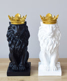 Crown Lion Sculpture Statue