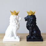 Crown Lion Sculpture Statue