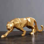 Leopard Sculpture Geometric Statue