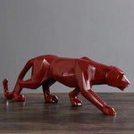 Leopard Sculpture Geometric Statue