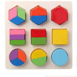 Educational Wooden Geometry Clock Toy