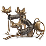 Three Cats Metal Sculpture