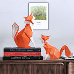 Modern Abstract Geometric Fox Statue