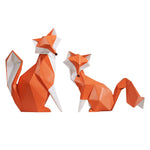 Modern Abstract Geometric Fox Statue