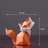 Modern Abstract Geometric Fox Statue