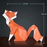 Modern Abstract Geometric Fox Statue