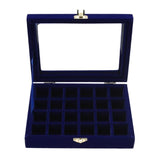 24 Simple Grids Velvet Jewelry Box Organizer