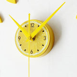 Lemon Green Design Sticker Wall Clock