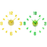 Lemon Green Design Sticker Wall Clock