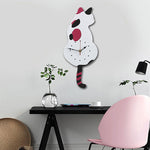 Modern Cat Dog Cartoon Wall Clock