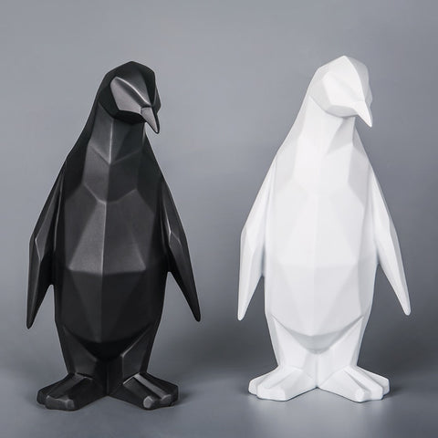 Geometric Penguin Statue