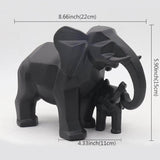 Modern Geometric Elephant Sculpture