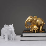 Modern Geometric Elephant Sculpture