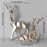 Geometric Deer Sculpture