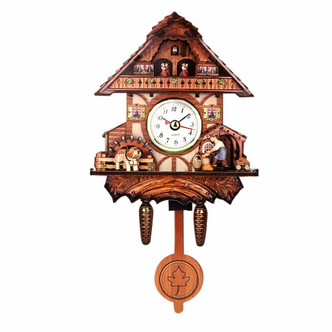 Antique Wooden Wall Hanging Alarm Clock