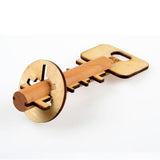 Wooden Unlock Puzzle Key Toy