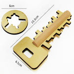 Wooden Unlock Puzzle Key Toy