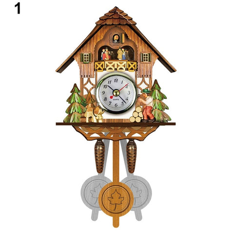 Antique Wooden Cuckoo Wall Clock